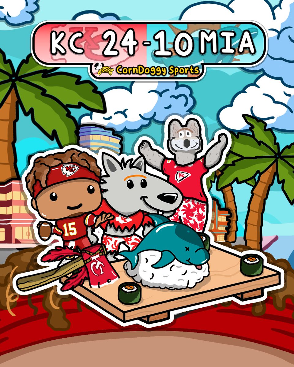 CornDoggyLOL's tweet photo. The Kansas City Chiefs Chop Up The Miami Dolphins! https://t.co/nuQpmPlPio