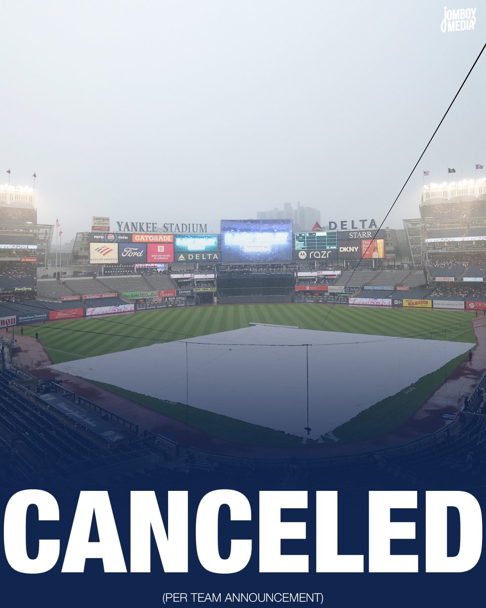 TalkinYanks's tweet photo. Yankees will not play the Orioles today and it will not be rescheduled. Yankees will finish the regular season with a 93-68 record https://t.co/2Jg8tDdnwE