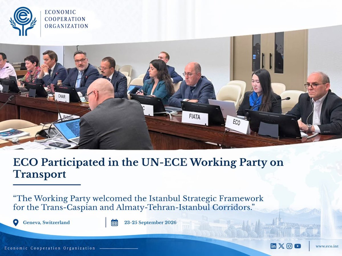 eco_secretariat's tweet photo. ECO participated in the UN-ECE Working Party on Transport
https://t.co/rmwOhidL7b https://t.co/DV5PYYiAy7