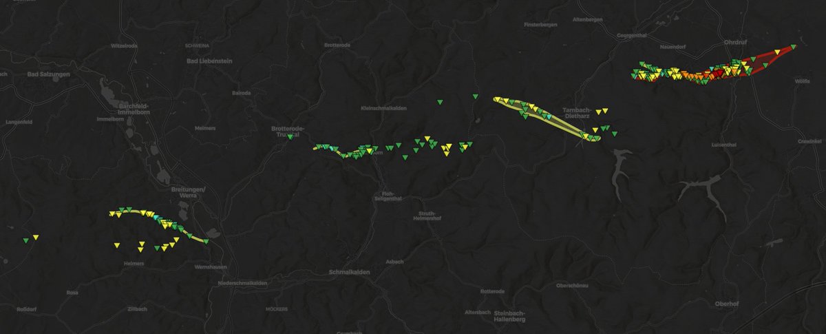 GerWeather's tweet photo. It's been a month since a historic severe weather outbreak impacted central Germany. Our dataviewer has proven to be very useful in surveying the complex damage patterns. Many tornadoes were fast moving, accompanied by damaging winds, or occured in close proximity to each other. https://t.co/kSVri21BW9