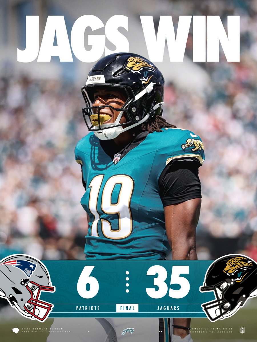 Jaguars's tweet photo. BAAAAANG ‼️

#NEvsJAX https://t.co/xMVy9fkRQC