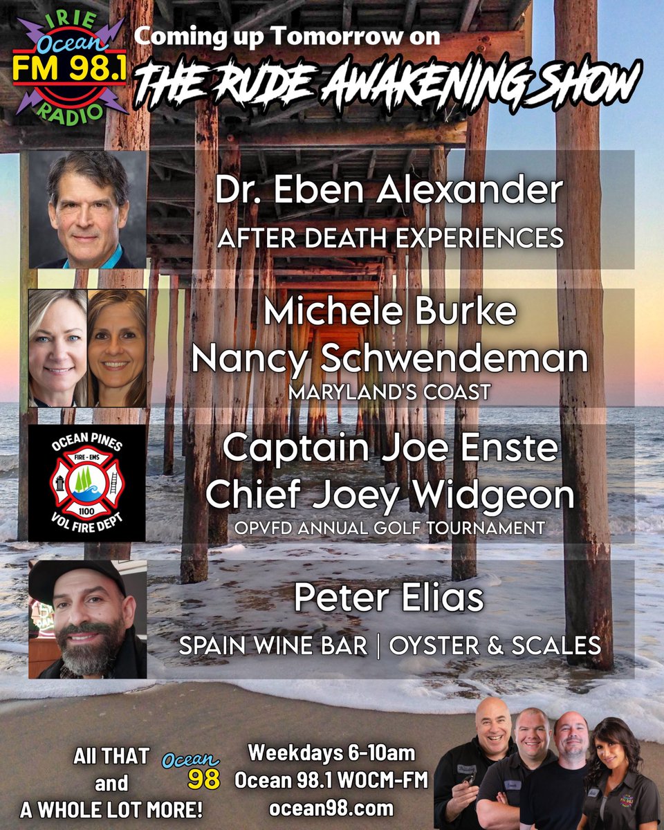 Ocean98WOCM's tweet photo. Coming up tomorrow morning! https://t.co/NVt6PoJAnx #ocean98 #ocmd #bulldogsrudeawakeningshow #voiceofthecommunity #thankyouforlistening https://t.co/p1j8LzRpZw