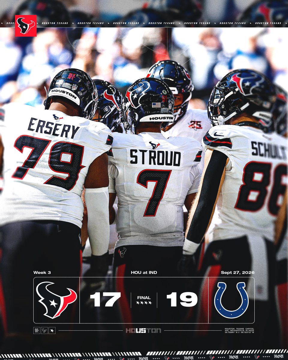 HoustonTexans's tweet photo. Final. https://t.co/27s7fI4oYj