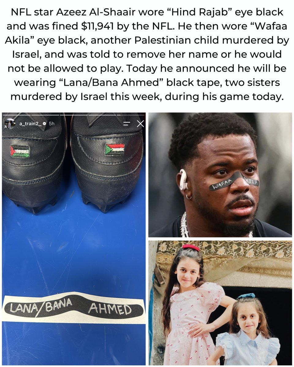 WearThePeaceCo's tweet photo. We wish every athlete was outspoken like Azeez Al-Shaair but unfortunately most have been completely silent. Free Palestine 🇵🇸 https://t.co/uvrUFkZjnu