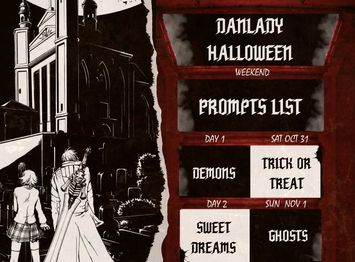 An_gst_chen's tweet photo. #DevilMayCry #DanLady #Dante #Lady #DMC #DanLadyHalloween

Happy to announce a new DanLady event!

Join us the last weekend of October to celebrate DanLady Halloween!

Please, don’t forget to read the rules and guidelines in the following comments 🎃 https://t.co/i8QrGDprh3