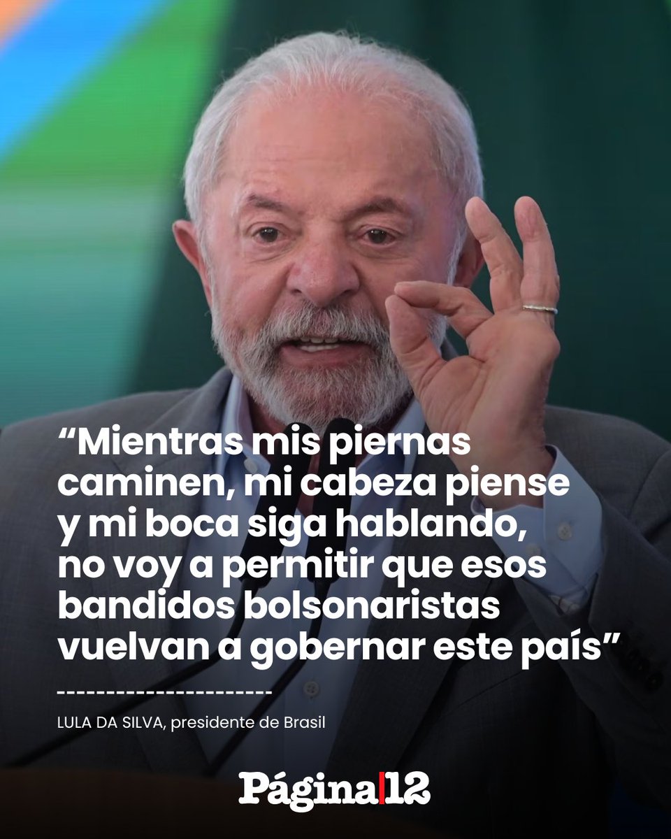 pagina12's tweet photo. A una semana de las elecciones presidenciales de Brasil, Lula da Silva intensificó sus críticas al espacio de Jair Bolsonaro durante un acto en Pernambuco.
https://t.co/agguMiH7y5 https://t.co/d6rINYk7kJ