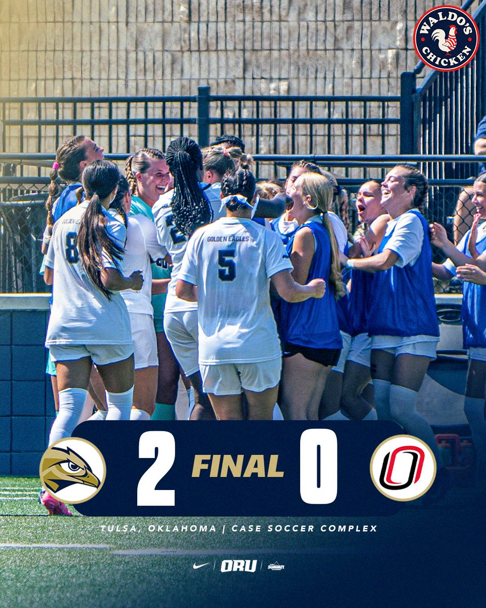 ORUWSoccer's tweet photo. First 𝘿𝙪𝙗 in conference play!🥳

#ORUWSOC | #GoldenStandard https://t.co/M9lA9UPEA5