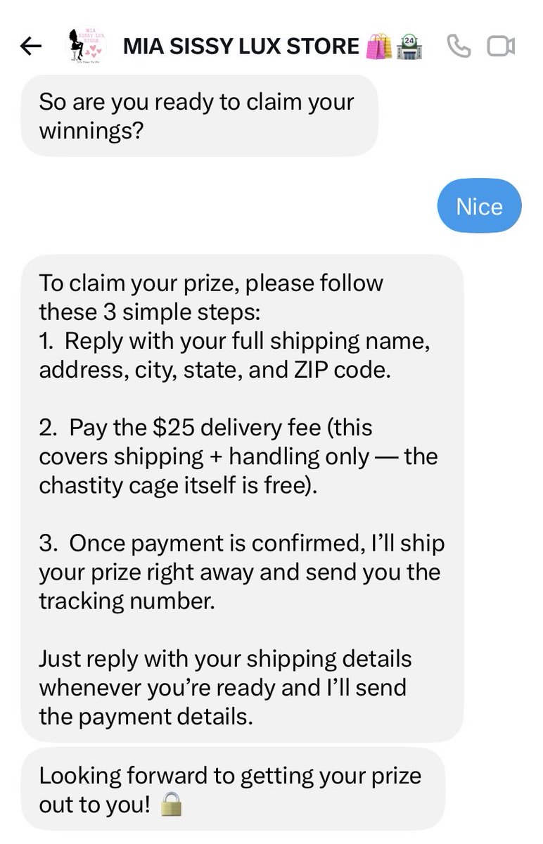 RealNaughtBoy's tweet photo. @SissyLuxStore It’s a scam – they’ll rip you off by this much and you won’t get a thing…. https://t.co/qJTTVjqGOs