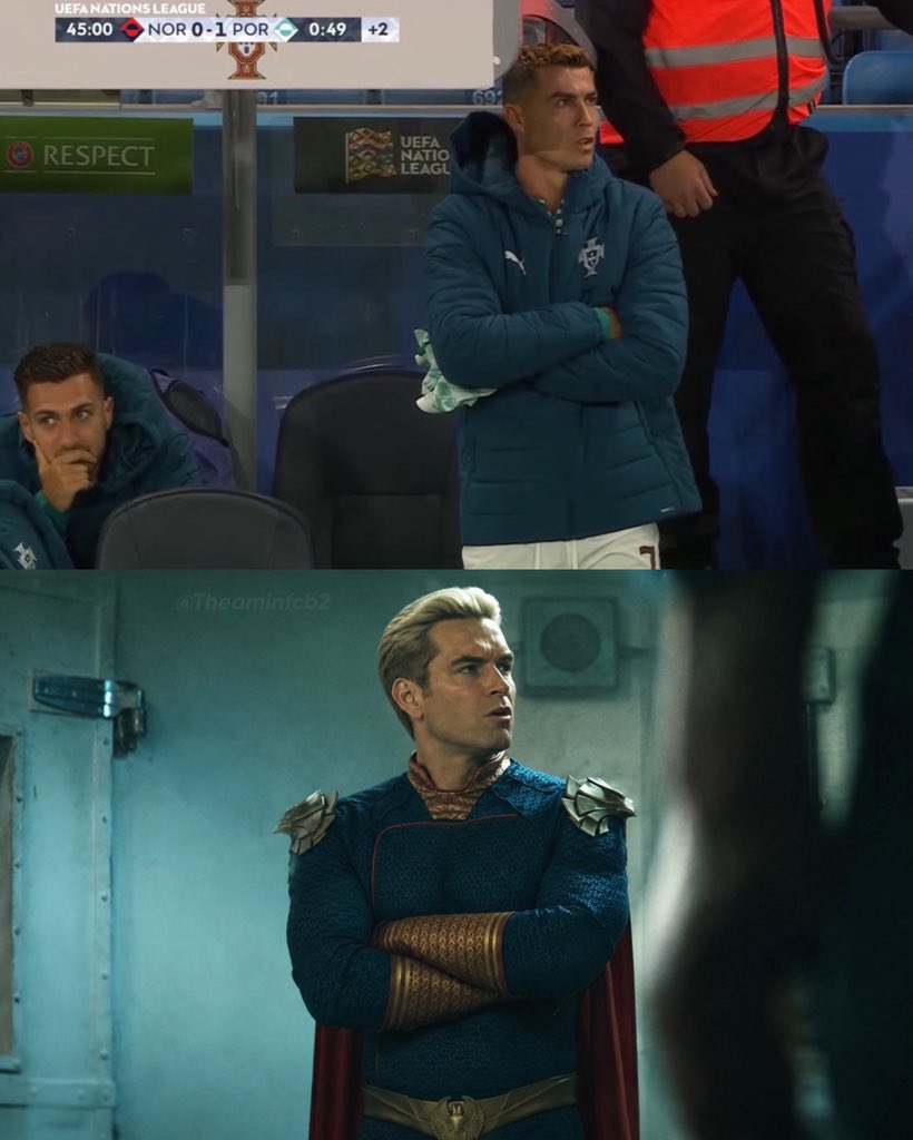 TheAminFCB2's tweet photo. he’s never beating the homelander allegations 😭 https://t.co/uOyIZgMaB7