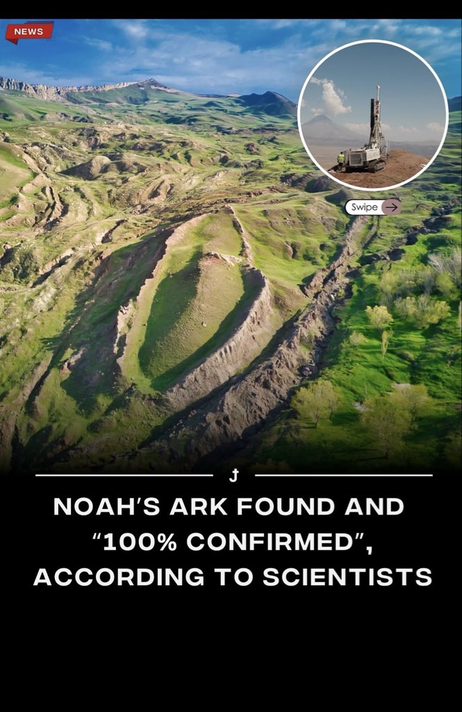 SamiVoic835's tweet photo. The resting place of Noah's Ark has been allegedly "100% confirmed" after 4,300 years after scientists detected an astonishing man-made structure buried deep underground near Mount Ararat.
Follow @samiVoice for Daily Content & News
#samivoice #noahsark #muslim #news #faith https://t.co/lOCIWSIPRP