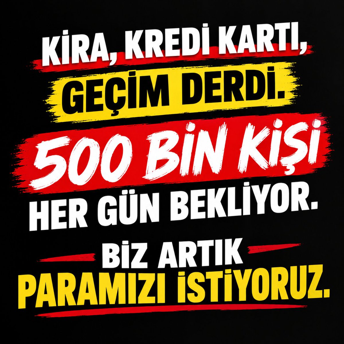 fonmagduriyeti's tweet photo. 🔴 Kira, kredi kartı, geçim derdi...
🔴 500 bin kişi her gün bekliyor.
🔴 Biz artık paramızı istiyoruz.

#FonMağdurlarıZorDurumda
#paramıznerede
#thf #tly #tp2 #FonMağdurlarıAçıklamaBekliyor
#FonMağduriyetiSonBulsun
#FonMağdurlarıÇözümBekliyor
#FONMAĞDURLARI
#FonSoruşturması https://t.co/AzMTDC1PDy