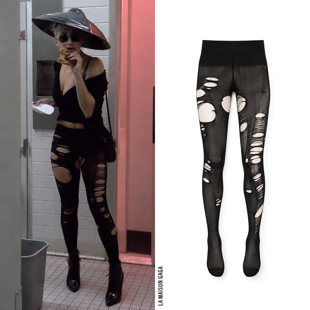 lamaisongaga_'s tweet photo. 'Marry the Night' M/V Look n. 9: Lady Gaga wears a @Capezio wool knit dance wrap paired with @Levante_AU tights that were destroyed, the "Submarine" hat from #ZaraGorman graduate “Contours and Layers” collection, #RafSimons x @Linda_Farrow S/S09 "13 C4" sunglasses. https://t.co/QCcPgGzQOR