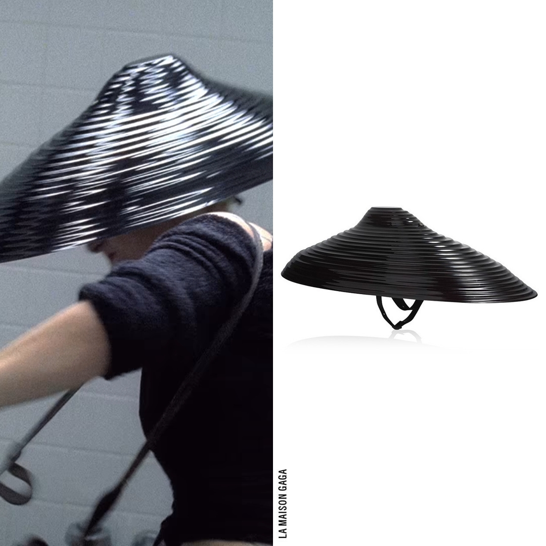 lamaisongaga_'s tweet photo. 'Marry the Night' M/V Look n. 9: Lady Gaga wears a @Capezio wool knit dance wrap paired with @Levante_AU tights that were destroyed, the "Submarine" hat from #ZaraGorman graduate “Contours and Layers” collection, #RafSimons x @Linda_Farrow S/S09 "13 C4" sunglasses. https://t.co/QCcPgGzQOR