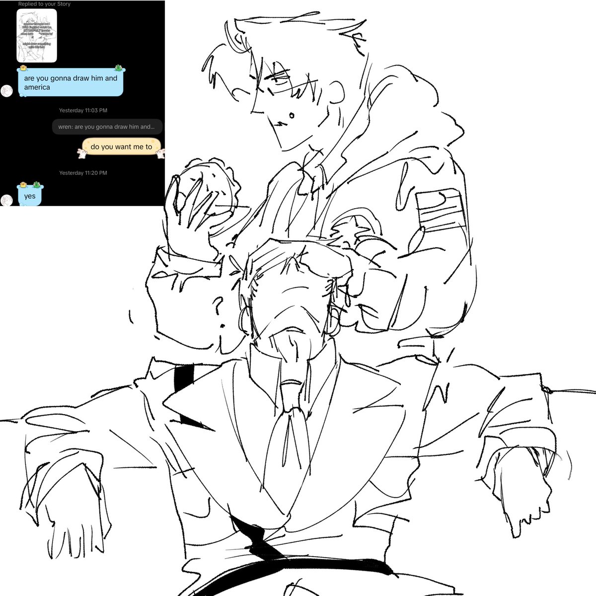 chubbygyat's tweet photo. doodles

the only thing stopping me from saying Im England publicly is the fact I want to bury my face in Americas colossally humungous fat ass
#hetalia #hetaliafanart https://t.co/RNXxIREeGO