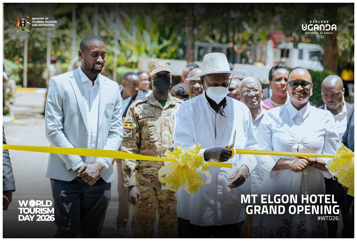 jinjatournetwk's tweet photo. We as the bazzukulu of the Eastern Tourism fraternity want to thank you Mzee @KagutaMuseveni for gracing the World Tourism celebrations and taking the time to reopen Mt Elgon Hotel as well as visit the Mbale zoo. This despite your tight schedule.

#ExploreMasaba
#WTD2026 https://t.co/zqBbq4WBj5