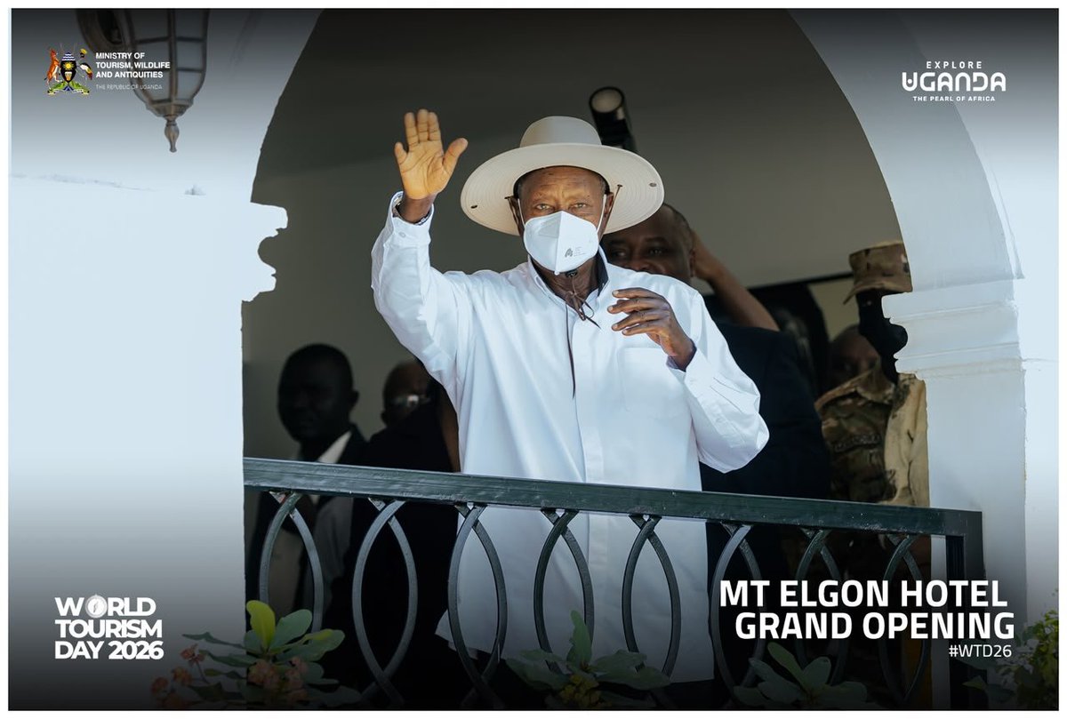 jinjatournetwk's tweet photo. We as the bazzukulu of the Eastern Tourism fraternity want to thank you Mzee @KagutaMuseveni for gracing the World Tourism celebrations and taking the time to reopen Mt Elgon Hotel as well as visit the Mbale zoo. This despite your tight schedule.

#ExploreMasaba
#WTD2026 https://t.co/zqBbq4WBj5