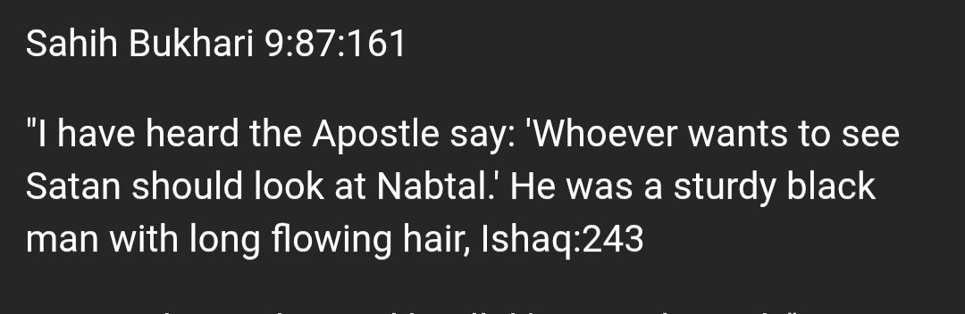 1nebeing's tweet photo. @Cryptic_Smith @Kryptotajeer So it was relevant; you just contradict yourself. Muhammad had a weird fear for "blacks," including black dogs. Here are some evidence 👇 from your own religion texts. https://t.co/OCqMIUIDLc