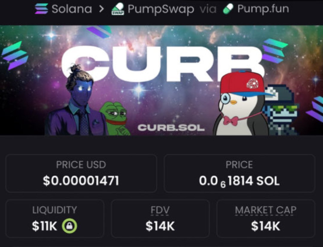 DrSolMeme's tweet photo. $CURB turned $14K into $459K mcap 📈
Early plays are where the real gains happen.

Follow for the next opportunity before the crowd arrives.

Ca:
6UGNg119LV6YjSCQ5K6Z6jsLLLetpMJ1vPdhiU8qpump

#bbvipks4 #memecoin https://t.co/mhWusU7ckI