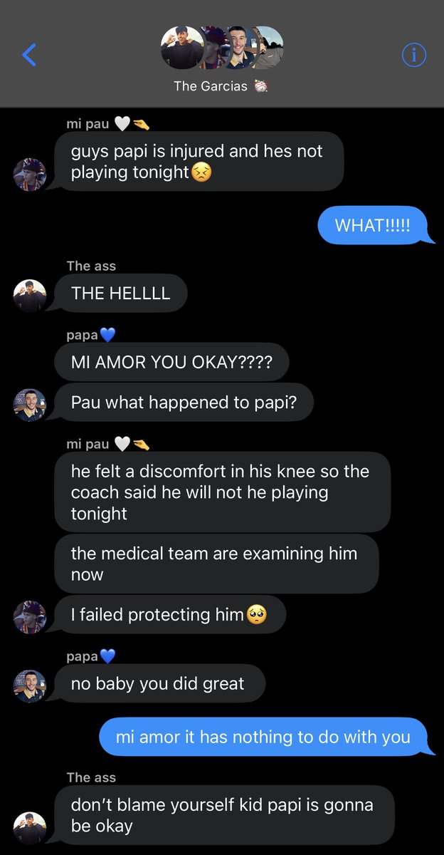 yappayappa007's tweet photo. #joaric au
β The Garcia family saga.
papi Eric is injured. https://t.co/J0zf6G8hFV
