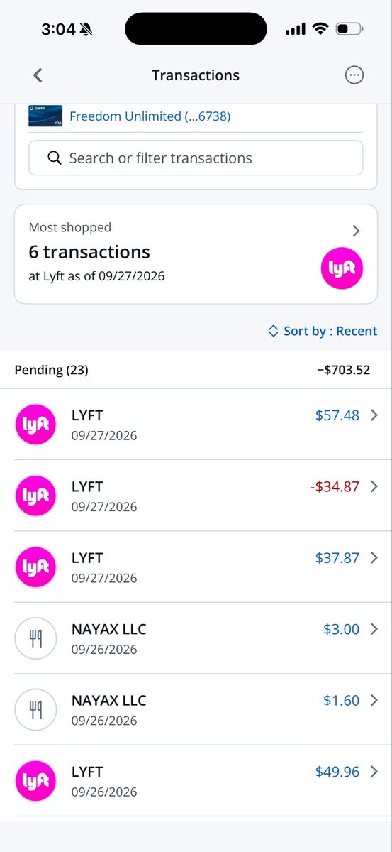 Kingkind79's tweet photo. Lyft charged me $37 on Sept. 27 even though I didn’t take a ride that day, then refunded only $34. Where did the other $3 go?
Who regulates these companies and protects customers from unclear charges? https://t.co/y5VOqpITW9