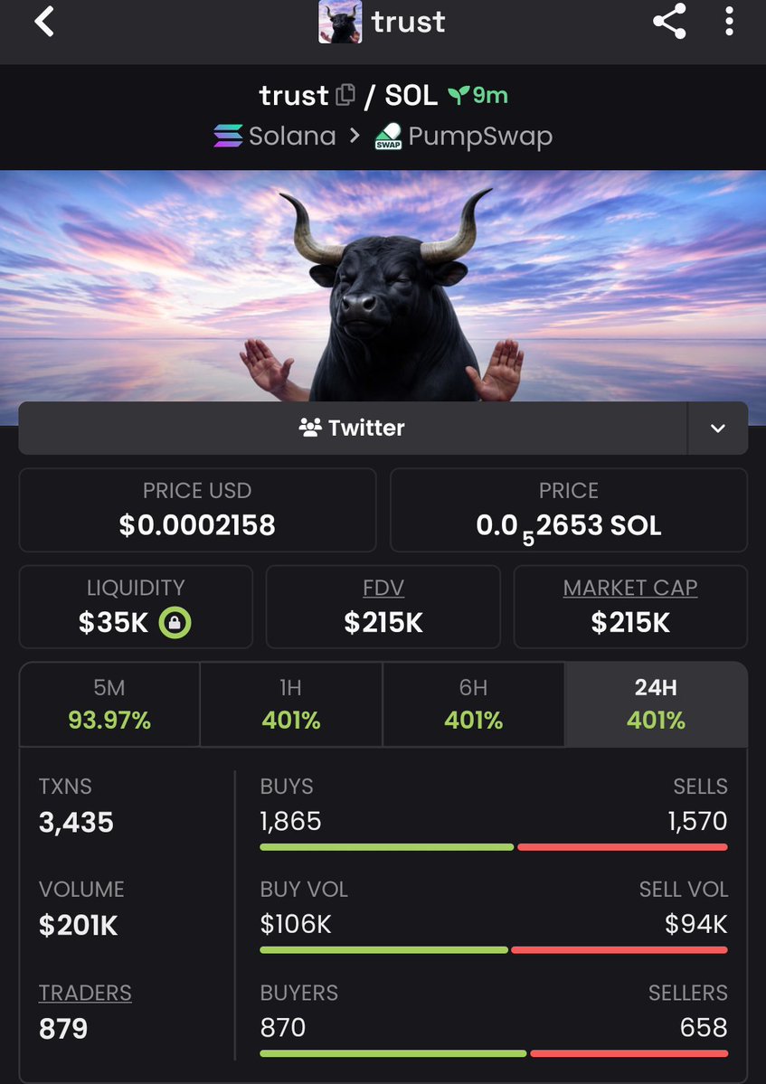 DrSolMeme's tweet photo. $trust just From $5K → $215k MCAP 🔥

I drop my highest-conviction Solana memecoin plays early in my private alpha 

TG — before they go parabolic.

DM now to lock in the next run

CA:
45xssbMNpEBQ3EMJFFFaKC97HV6uNqXUZigexKgNpump

#bbvipks4 #memecoin https://t.co/anOPD3CIjv