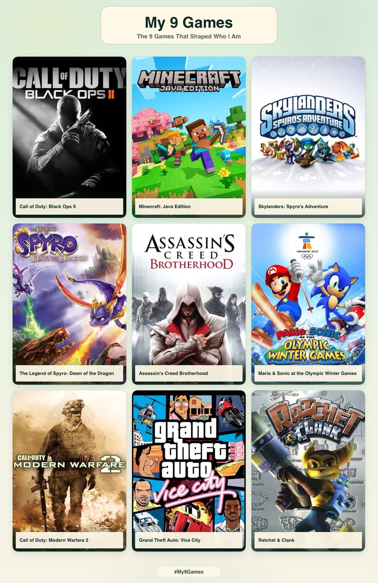 thousndyrdstre's tweet photo. 9 games that Shaped who I am..! >_^ https://t.co/iGxdPJXiJ9