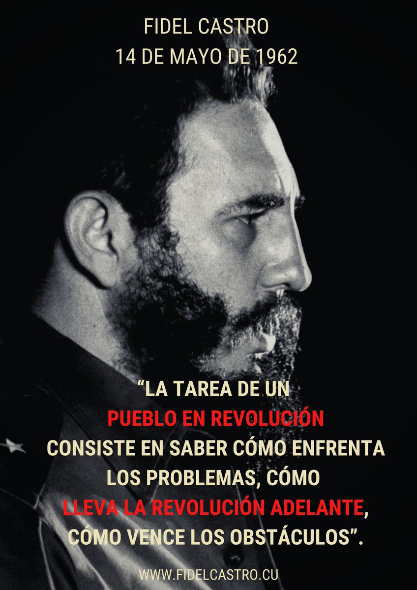 AlfreMene37409's tweet photo. #Fidel “La tarea de un pueblo en revolución consiste en saber cómo enfrenta los problemas, cómo lleva la Revolución adelante, cómo vence los obstáculos”.
#LatirAvileño #SinPerderUnDía #LatiendoConFidel  @DiazCanelB @DrRobertoMOjeda @PartidoPCC @JHGcasanova https://t.co/VURThw2v4B