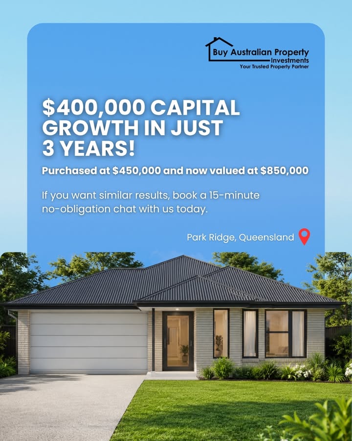 buyozproperties's tweet photo. 89% growth. Let that sink in. $450k became $850k in just 3 years. This is the kind of number that changes retirement plans. Curious how we find properties like this? 

Book a call today — let's talk numbers. https://t.co/itERQe4upc https://t.co/0ikW1qGMvT