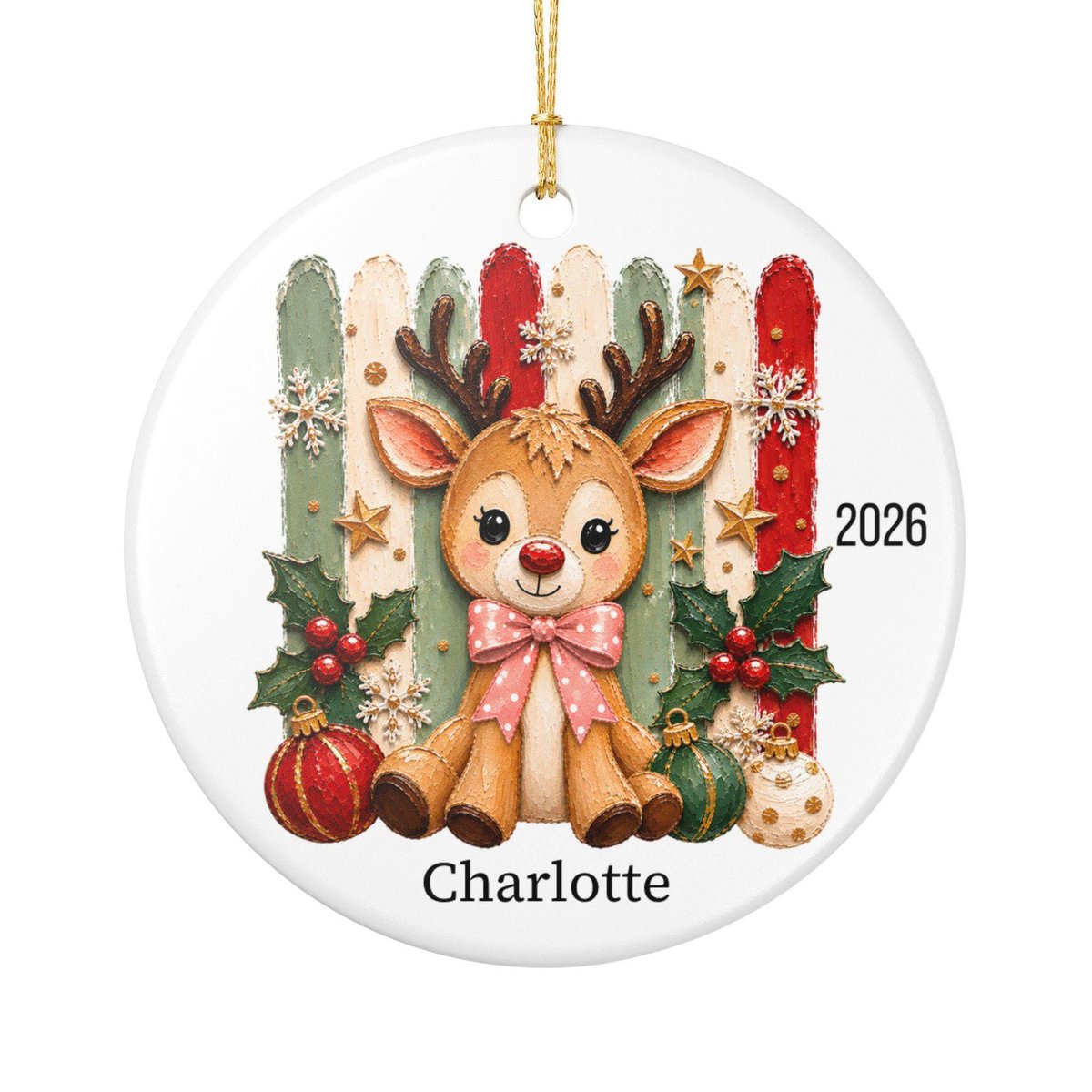 ValenciaLajg's tweet photo. Bring home the season’s magic with our Personalized Reindeer Christmas Ornament. Crafted for your little ones, it adds festive charm and a custom name to create a keepsake they’ll cherish for years. Only $29. 00. Order before Santa checks his list! https://t.co/2SH4mzIcjg