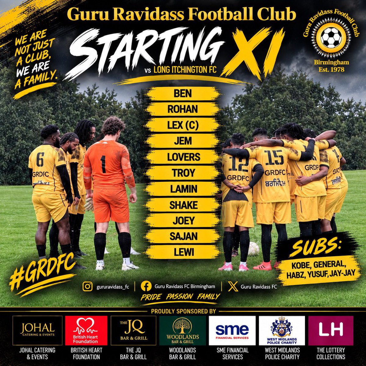 GuruRavidassFC's tweet photo. ⚽️ Home County Cup Result - Roger Wood Memorial Cup ⚽️

Guru Ravidass FC 4 - 2 Long Itchington FC

Goalscorers:
Troy ⚽️⚽️
Lamin ⚽️
Habz ⚽️

MOTM:
Lovers 🏆

#GRDFC
#WarleyDSL
#Season25_26 
#SundayLeagueFootball
#GrassrootsFootball
#CountyCup https://t.co/IiNxmXXh3N