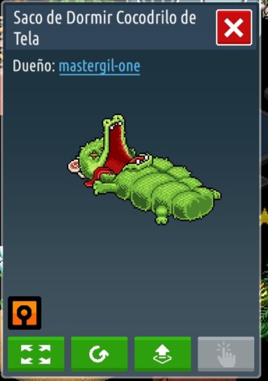 Davidnfts's tweet photo. @Habbo Uno de mis coleccionables más antiguos, saco de dormir de cocodrilo... I ❤️ @Habbo https://t.co/c4oasksxCu