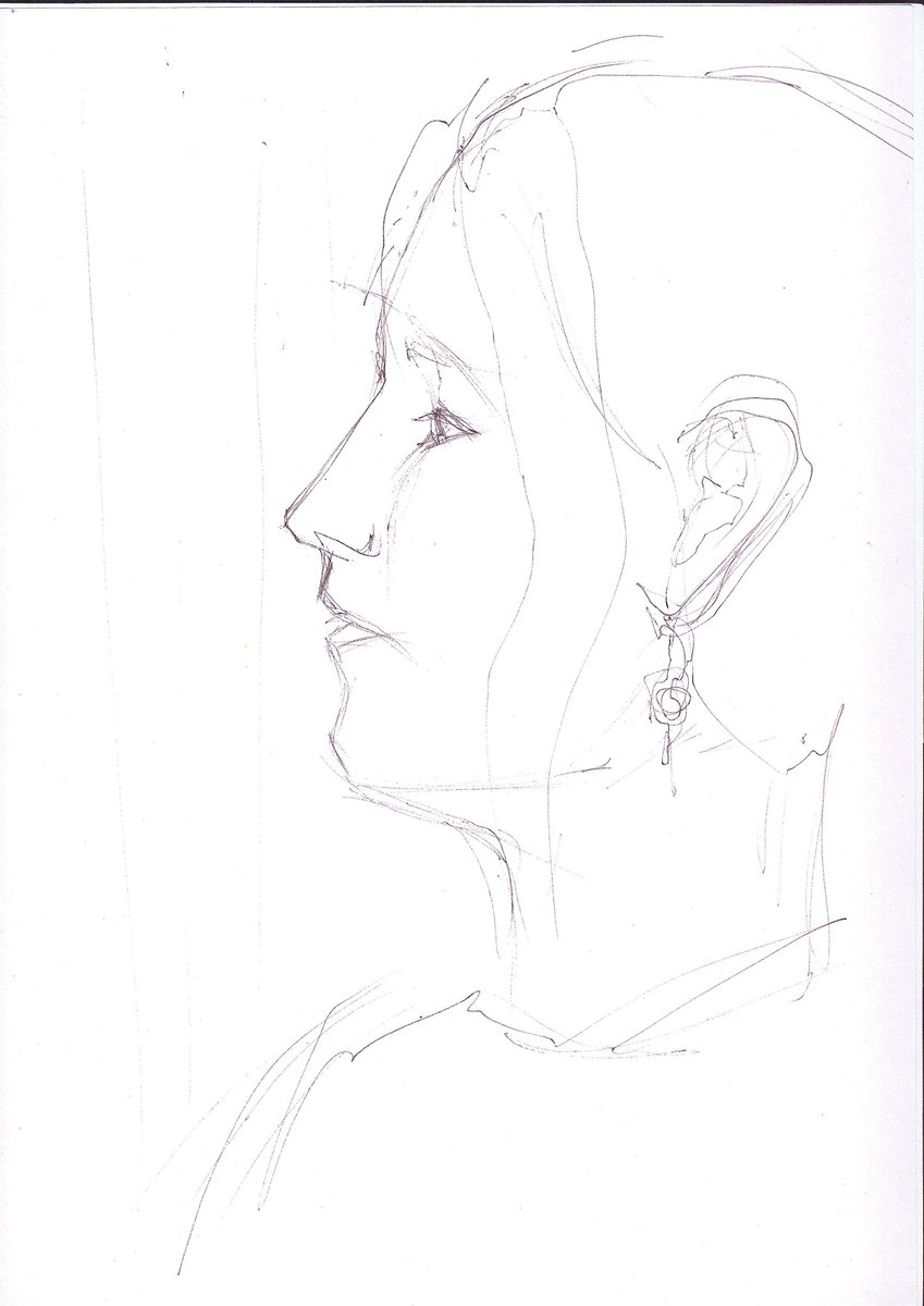 mimulus_fly's tweet photo. Portrait sketch https://t.co/u709HdakJH