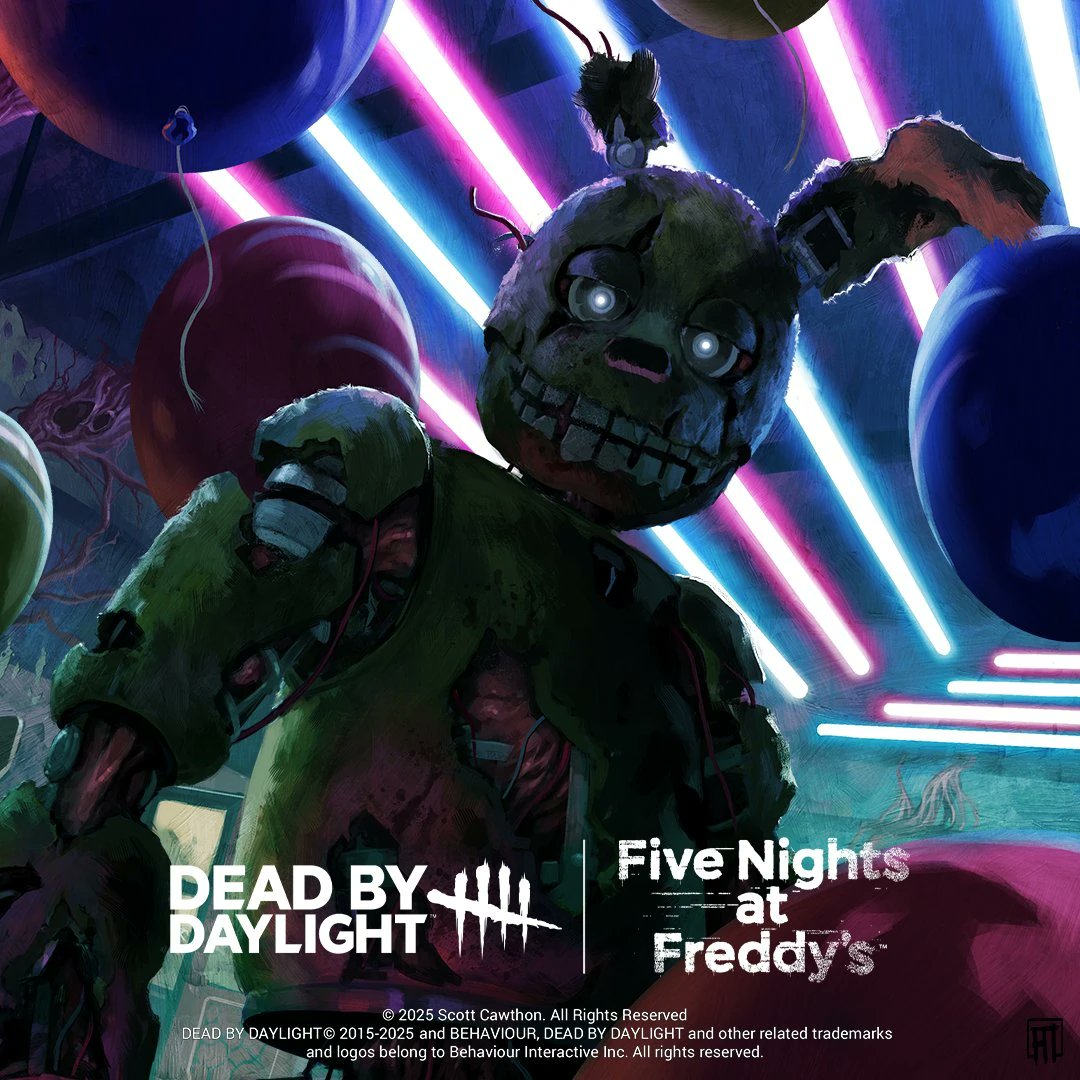 JonnyBlox's tweet photo. FIVE NIGHTS AT FREDDY'S collaborations are the most-liked Tweets for BOTH Dead by Daylight and Fortnite!

What FNAF collab should be next? 👀

#fnaf #fivenightsatfreddys https://t.co/2CnHuzB6an
