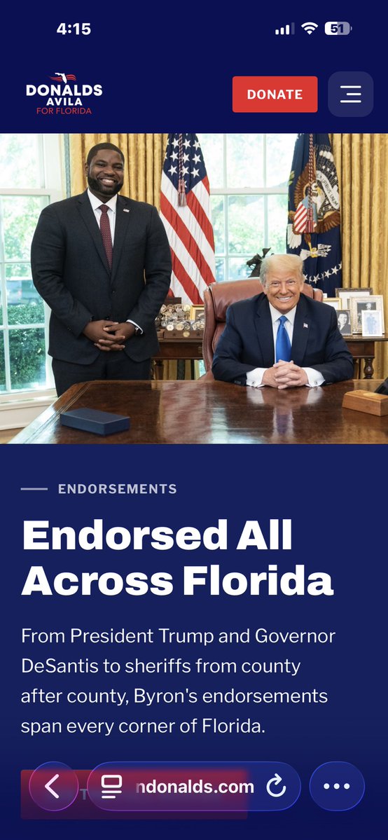 Empowered_You_'s tweet photo. @TangoSierra60 @MistyBluefla I just went to his website and this pick is under Endorsements https://t.co/zO7jz1YXN2
