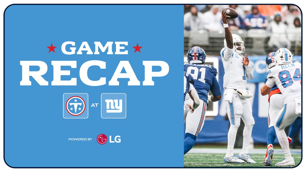 Titans's tweet photo. Titans Comeback Effort Falls Short in 12-7 Loss to Giants @LGUS