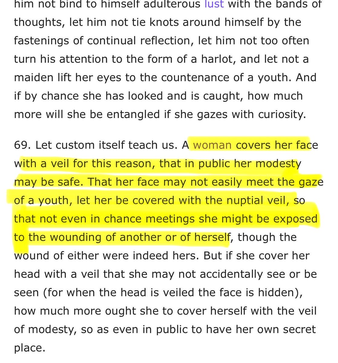 ApostleTempest's tweet photo. Ambrose Of Milan also says that a woman should wear a veil in Public. https://t.co/qVJOepQt1q