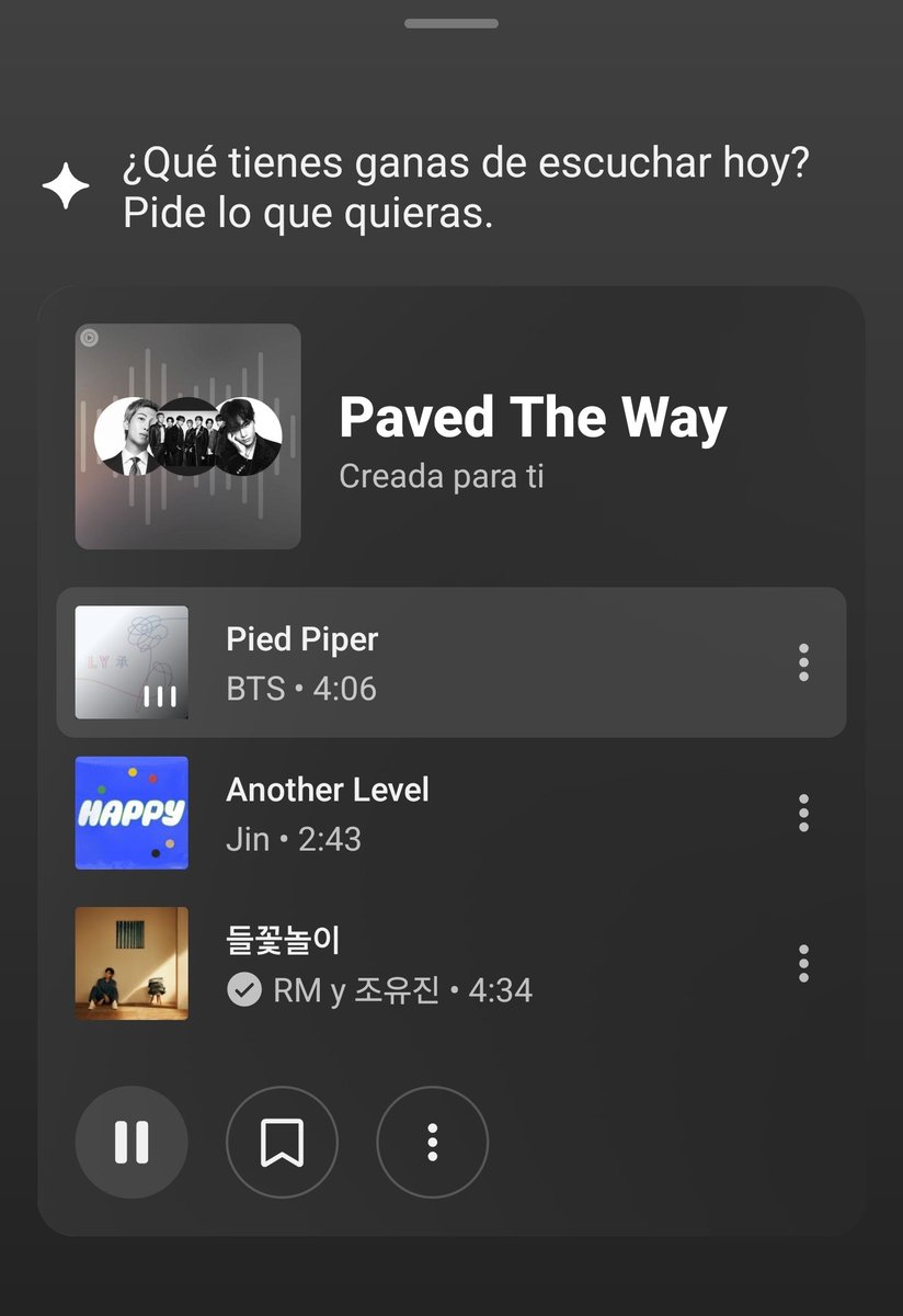 BTSDailyChile's tweet photo. Yo probando la IA de YouTube Music para crear una playlist personalizada.

Automáticamente YouTube: 👇😌 https://t.co/toV9CVKYwv