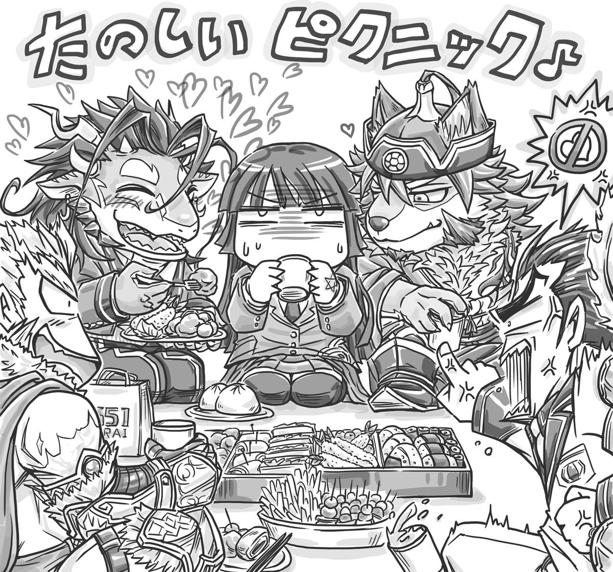 u_787's tweet photo. 放サモらくがき。
主2ち���んと個性豊かな皆さんによる『たのピク』です。 https://t.co/OOLHwGsODP