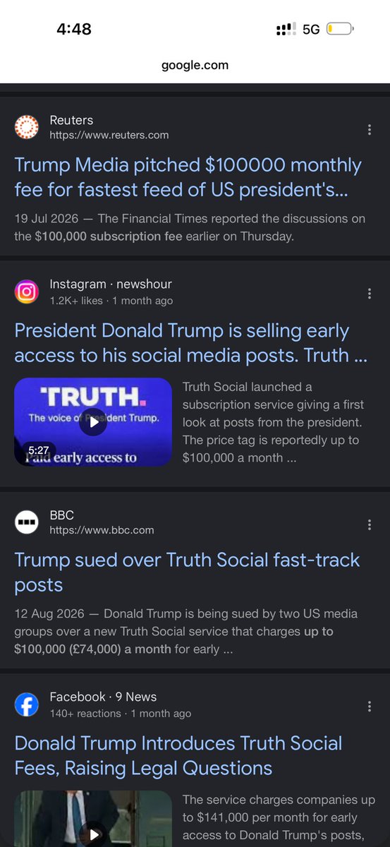 Jeffforex_'s tweet photo. This is for those illiterates who don’t know about Donald trump’s $100k Truth access. 
It makes sense why most of these boys are unprofitable, they don’t do research! They only follow skits makers and tiktokers https://t.co/btnnY9tjxu