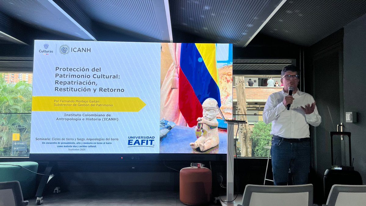 El_Icanh's tweet photo. ✍🏻 El #ICANH asistió al Seminario Arqueologías del barro desarrollado en la Universidad EAFIT de Medellín. https://t.co/1vJ63o8UgU