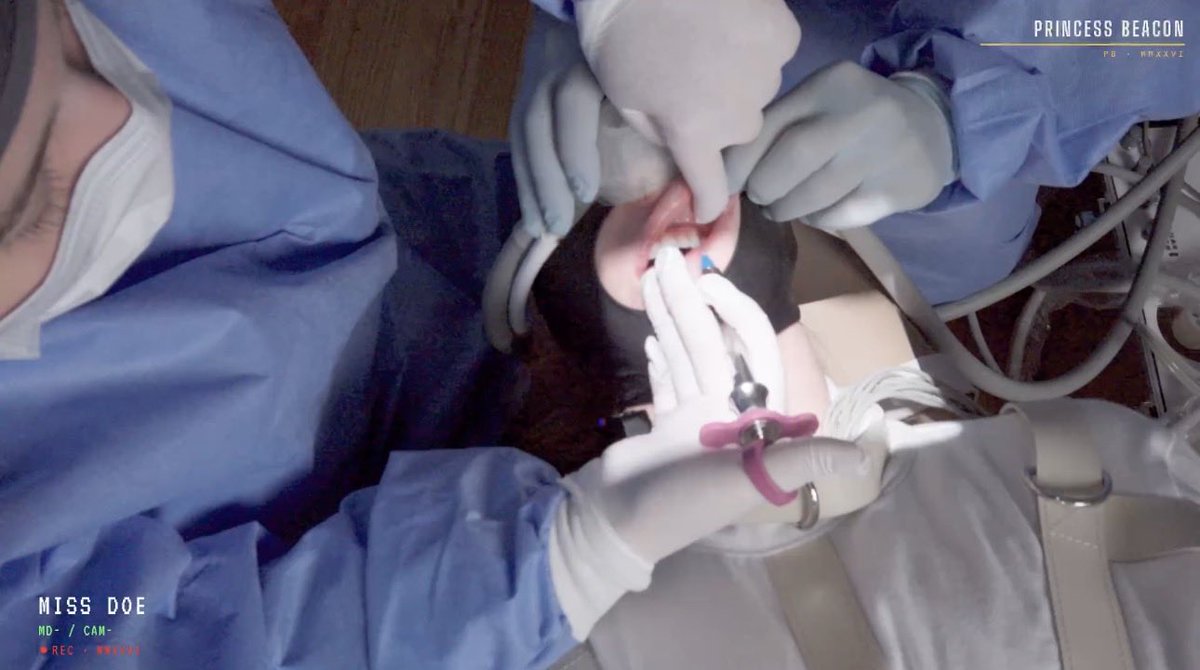 PrincessBeacon's tweet photo. Watch me get all numbed up for my dental treatment. I was fighting the dentists so much I got put in a straight jacket so I couldn’t fight their hands from going in my mouth😰

https://t.co/oe75aG20RU https://t.co/imKjQa4k3O