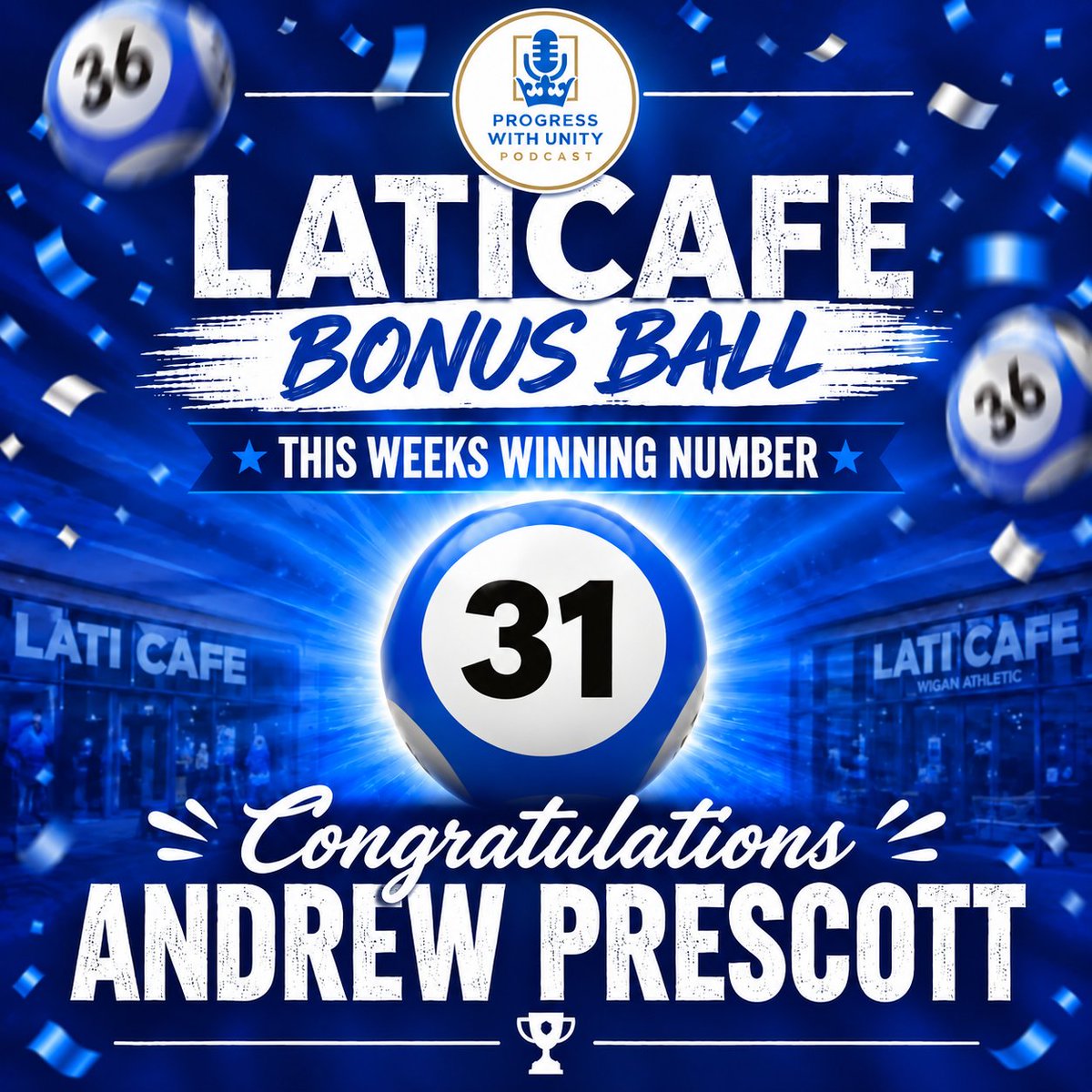 Laticafe's tweet photo. 𝗕𝗼𝗻𝘂𝘀 𝗕𝗮𝗹𝗹 𝗪𝗲𝗲𝗸 𝗙𝗼𝘂𝗿

Congratutions Andrew Prescott 

#wafc https://t.co/OkWuf56XaF