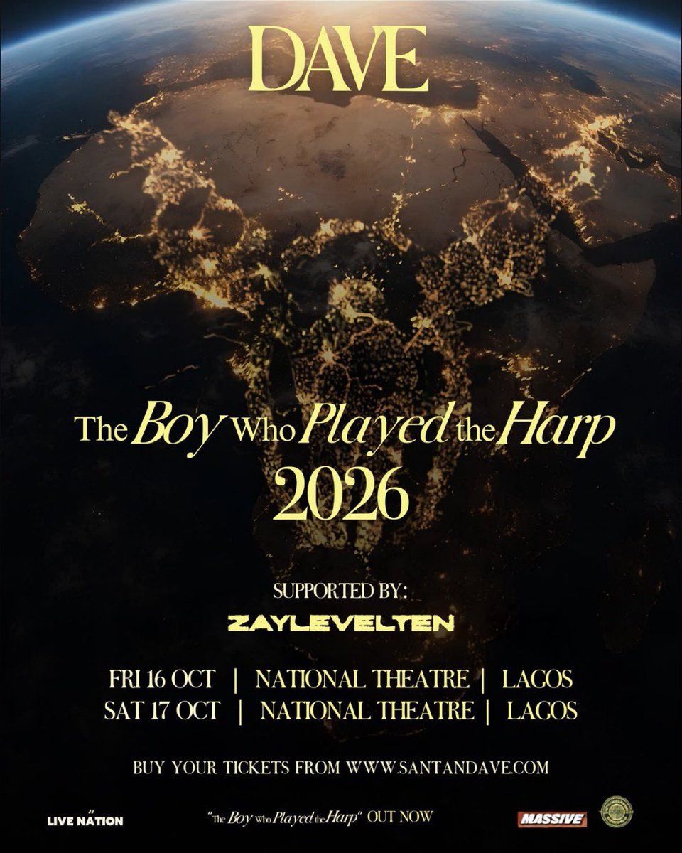hypetribeng's tweet photo. 🚨DAVE LIVE IN LAGOS
W/ ZAYLEVELTEN 

📍National Theatre, LAGOS

🗓️: OCT 16 &amp; 17 

🏟️: 3,500 CAPACITY https://t.co/WrHoTJZwLX