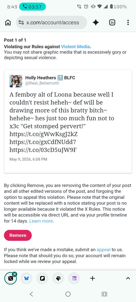 Real_Behemoth's tweet photo. Well it finally happened. If you're still following me here please go to my Bsky. I have stuff posted there instead. I'll still continue to post here on occasion but I'll be posting more over there. man this took the wind out of my sails. 

@RealBehemoth.bsky.social https://t.co/kzmMBaCmQ6