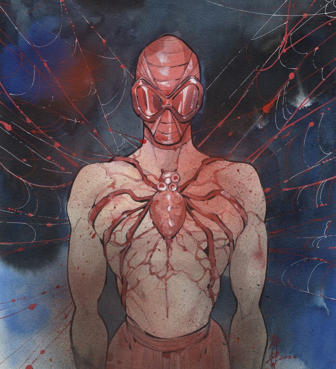 iREUS_SA's tweet photo. Midnight Spider-man by Peach Momoko! https://t.co/BjKQBdBODA