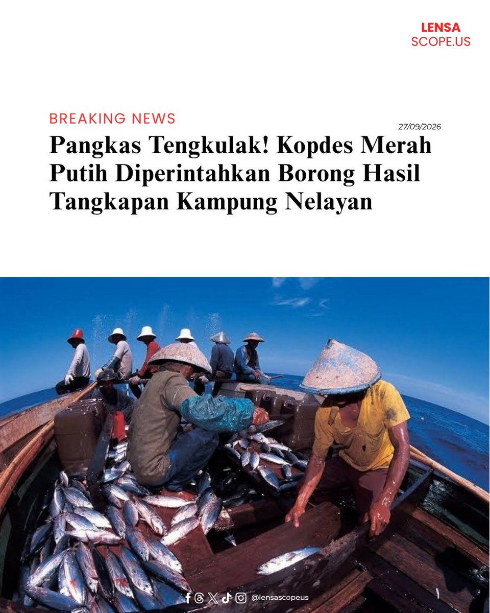 Lensa_scopeus's tweet photo. Skema serap hasil tangkapan ini dinilai bisa memutus rantai tengkulak yang sering merugikan nelayan. Menteri Koperasi Ferry Juliantono menginstruksikan Kopdes Merah Putih untuk menyerap langsung seluruh hasil tangkapan nelayan di kawasan Kampung Nelayan Merah Putih. https://t.co/UEtQFC9dHX