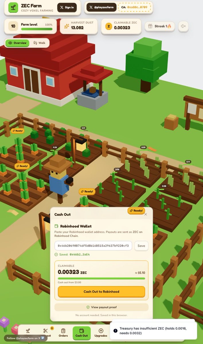 DoYourMagiHood's tweet photo. @playzecfarm Can't cashout https://t.co/0oPGJuFcLc