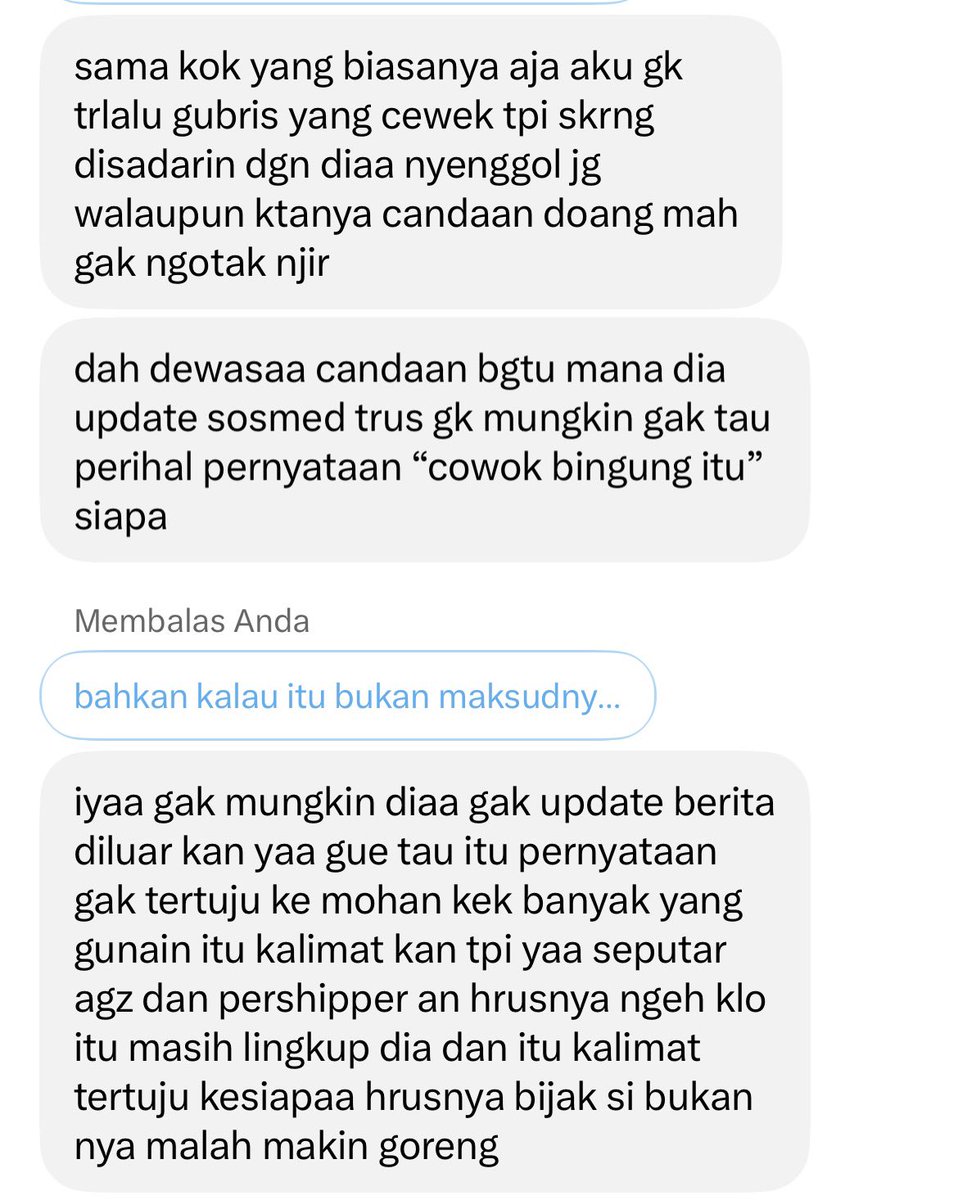 prettyandsecret's tweet photo. SEPAKAT BGT SAMA INI

lagian giring opini beginj ngapain sih, emang lo pernah diakui jadi ceweknya mohan? emang pernah mohan bilang cinta??

bukan katanya fans, cidukan atau statement keluarganya, gue cuman butuh info valid yg emang langsung dari mohan, buktiin aja dulu https://t.co/fNqgaS5bc4