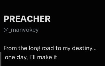 SaintSinnerrrrr's tweet photo. from the long road to my destiny...one day, I'll make it 
~preacher https://t.co/COASELbq5j