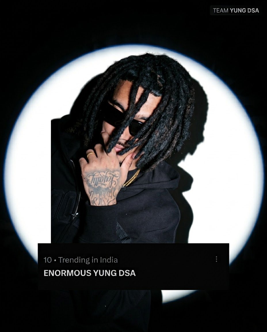 YungDSATeam's tweet photo. TRENDING IN INDIA AT #10! 🇮🇳🔥

Massive thank you to everyone who tweeted, retweeted, and stood by the Badshah during today's trend campaign! Your energy and support are unmatched.
We don't just follow the wave, we create it. 🎙️👑

ENORMOUS YUNG DSA

#YungDSA #BiggBoss20 #BB20 https://t.co/P2YyOK80Ni